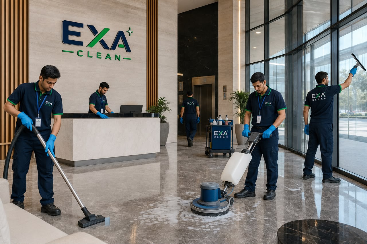 خدمة التنظيف التجاري من إكسا كلين في الرياض
