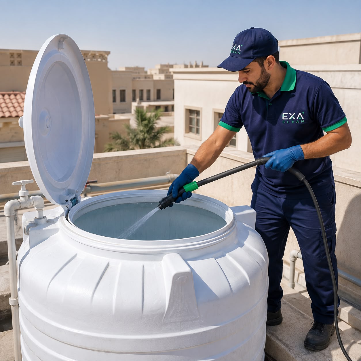 خدمة تنظيف خزانات المياه من إكسا كلين في الرياض